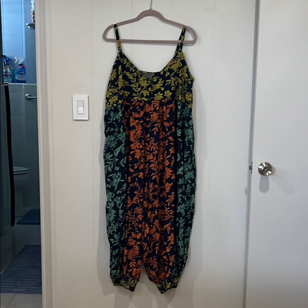 Anthropologie Floral Multicolor Jumpsuit